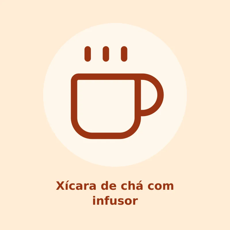 Xícara de chá com infusor