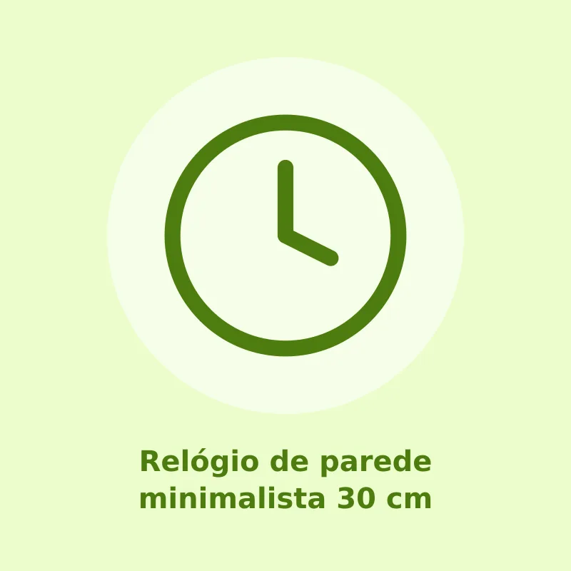 Relógio de parede minimalista 30 cm