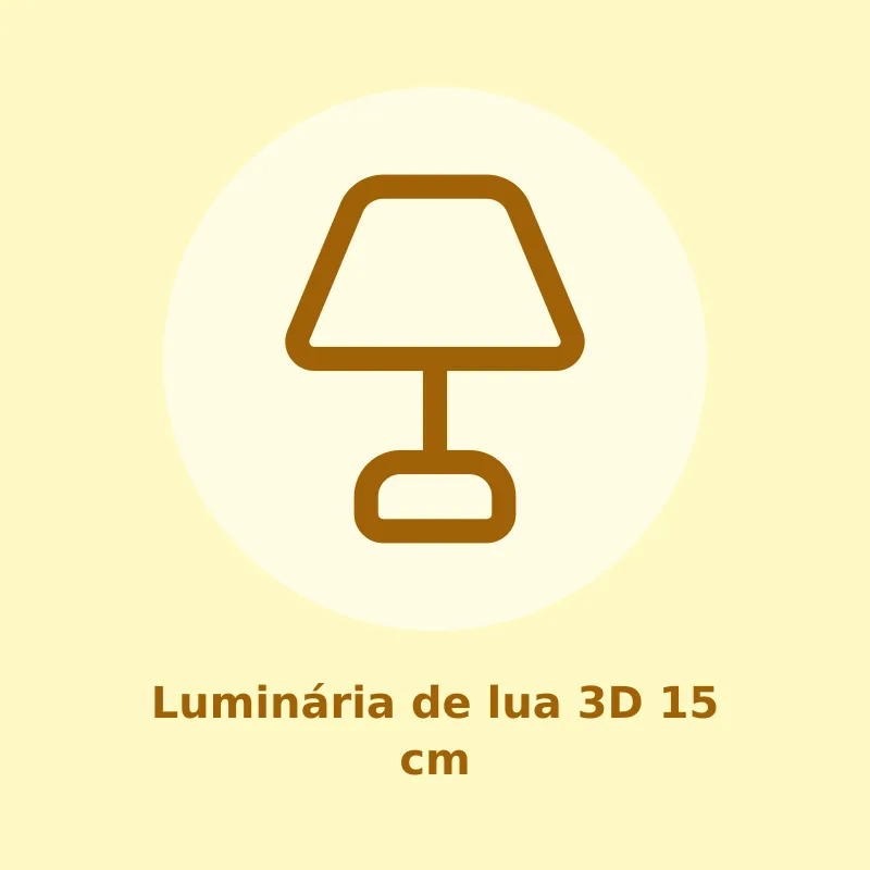 Luminária de lua 3D 15 cm