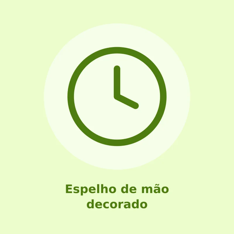 Espelho de mão decorado
